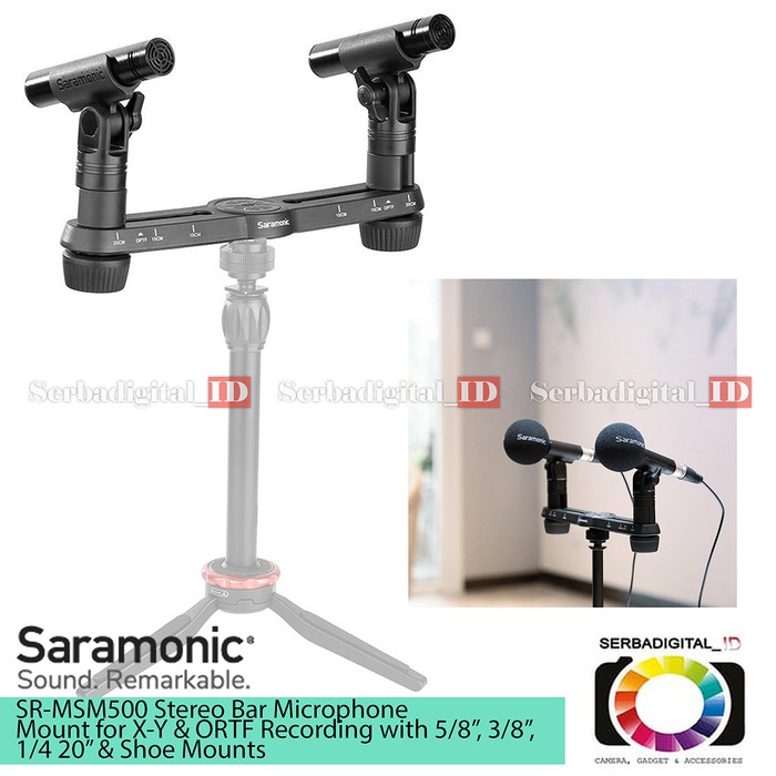 Jual rh107 SARAMONIC SRMSM500 Stereo Bar Microphone Mount Shopee