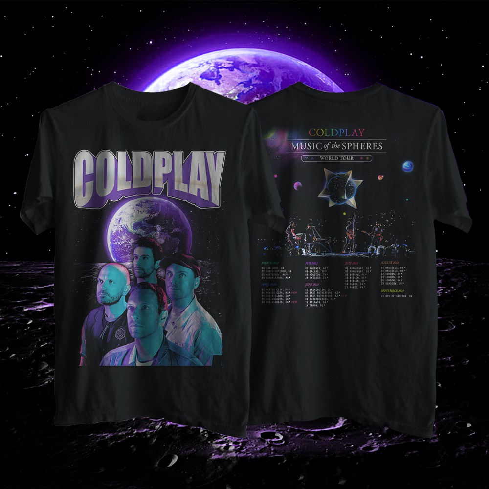 Jual COLDPLAY MUSIC OF THE SPHERES WORLD TOUR TEE | Shopee Indonesia