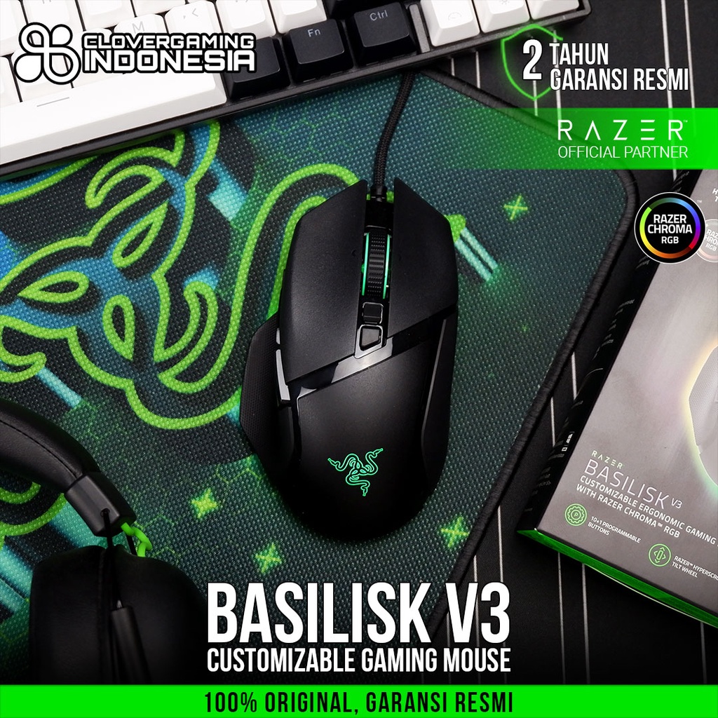 Jual Razer Basilisk V3 Chroma RGB - Macro Customizable Gaming Mouse ...