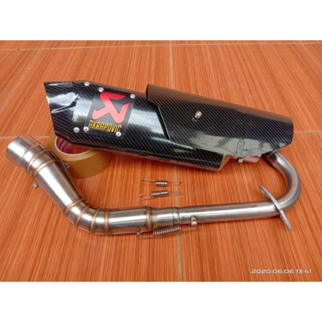 Jual Kenalpot Racing Akrapovic Tameng carbon untuk NMX AEROX PCX LAXY ...