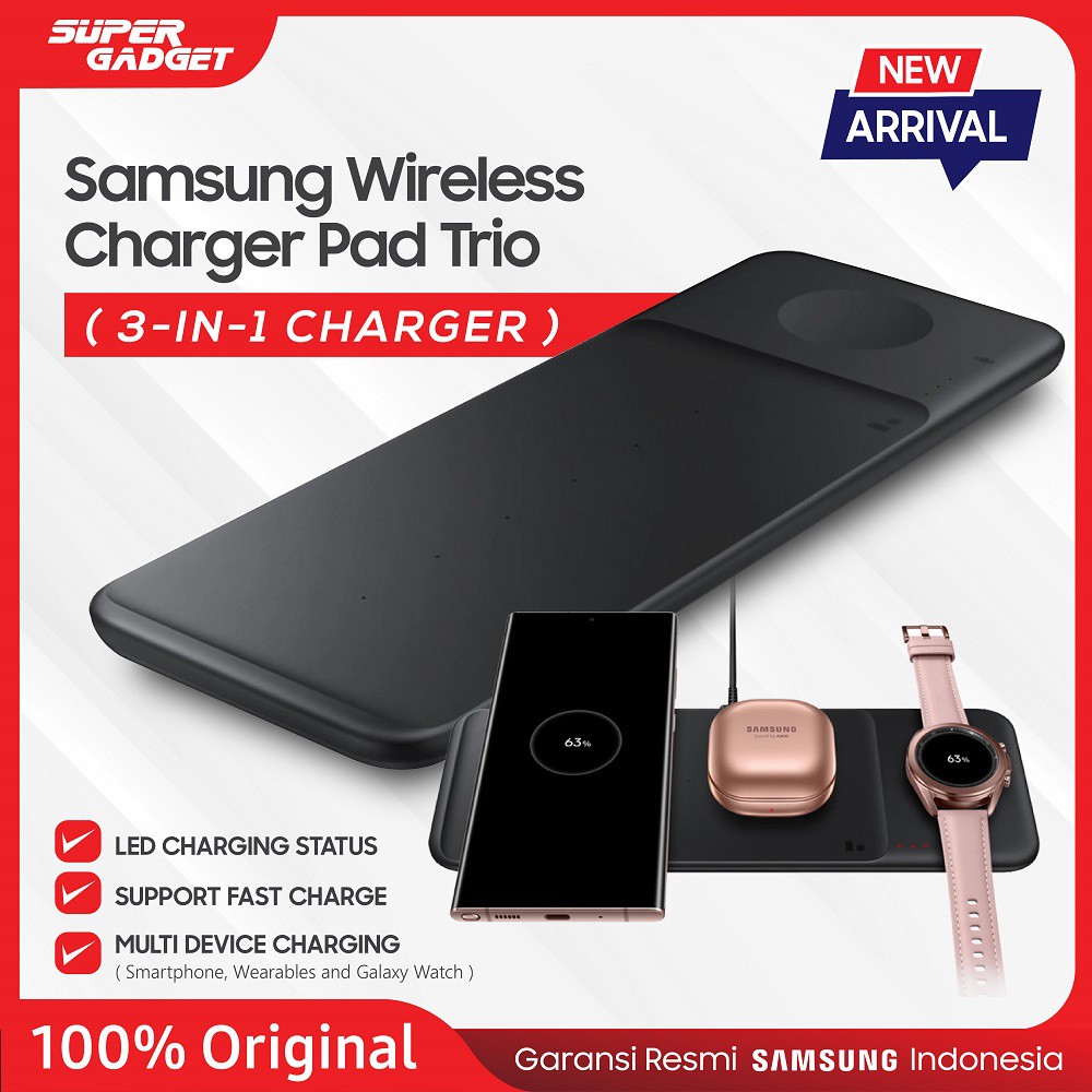 Samsung Wireless Charger Trio (3-1 Charger) - Original Produk