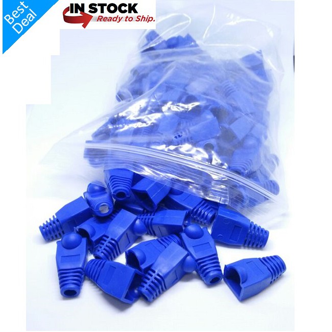 Jual Plugboot RJ45 100 Pcs - Sarung RJ45 Cat5 Cat6 100pcs Plugbooth Rj ...
