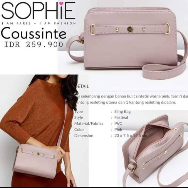 Jual Tas Branded Original, Ennodia Bag Sophie Paris Warna Pink - Kota  Tangerang - Sophieparisstore-16