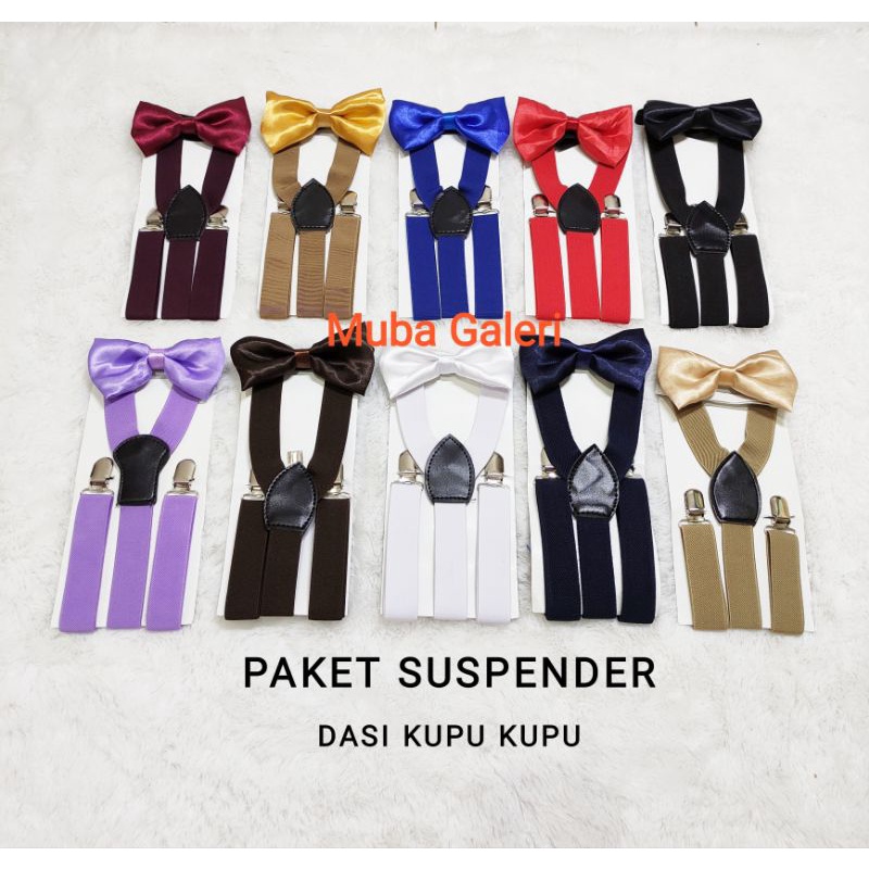PAKET SUSPENDER DASI KUPU KUPU BRETEL DEWASA