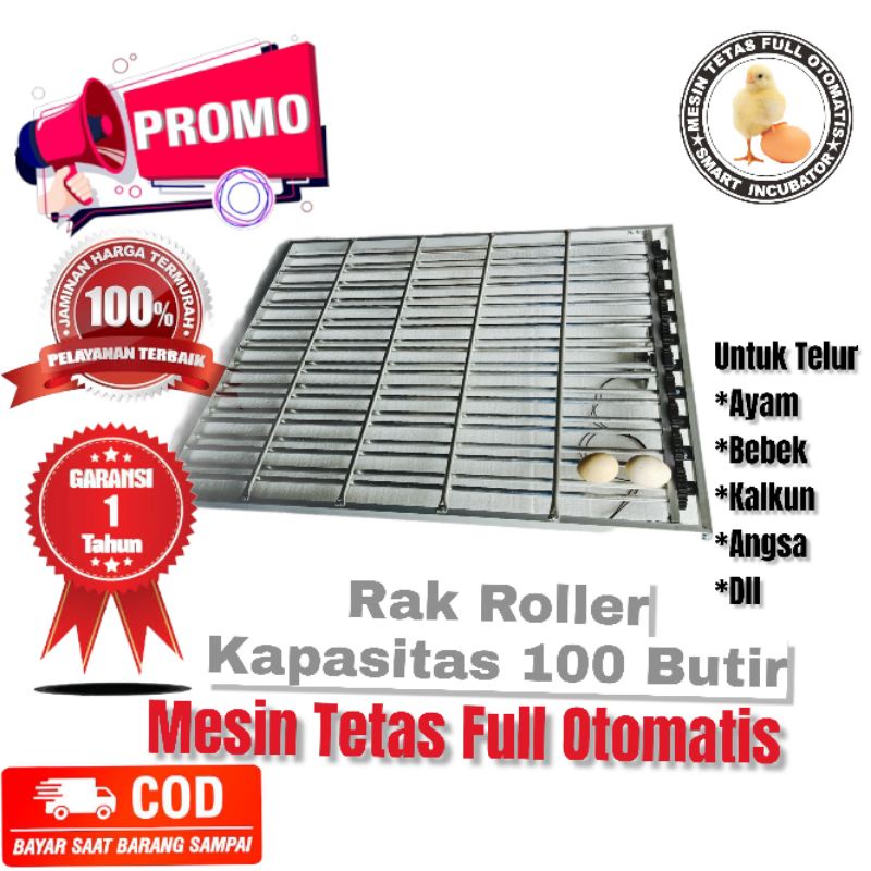 Jual Rak Roller untuk Mesin Tetas Full Otomatis kapasitas 100 butir ...