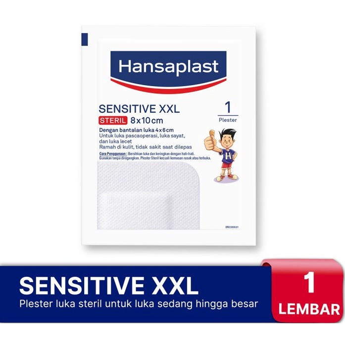 Jual Hansaplast Sensitive XXL Plester Luka Penutup Luka Bekas Operasi