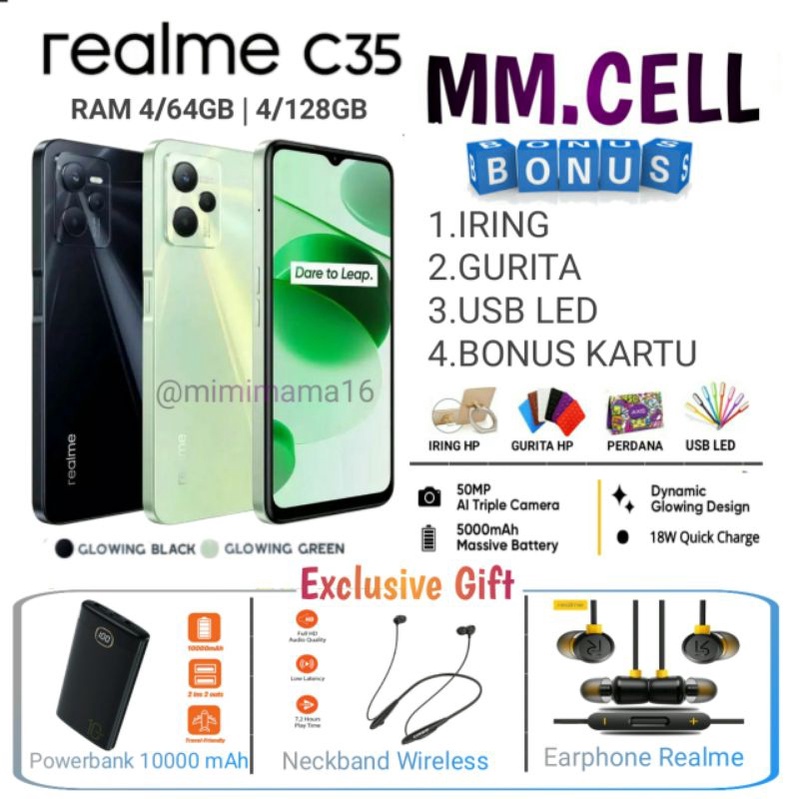 Jual REALME C35 RAM 4/64 | REALME C 35 4/128GB | C30 2/32 GB GARANSI ...