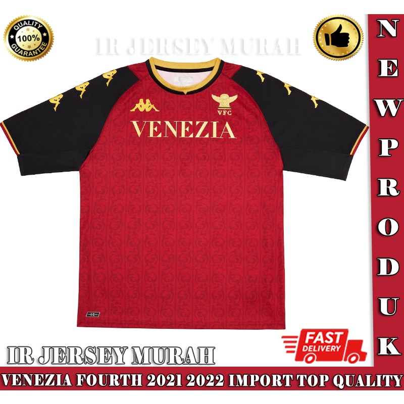 Jual Jersey Sepak Bola Venezia Merah 4th Fourth Terbaru 2021 2022