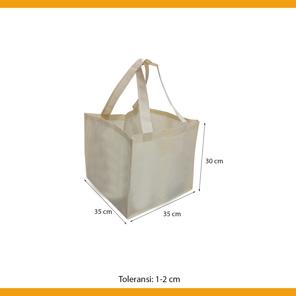 Jual Tas kain spunbond box kotak besar Ukuran 35x35x30 full jahit ...