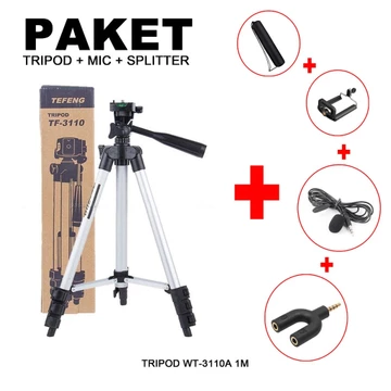 Tripod Hp 3110a Free Holder U Kaki Stabilizer Tinggi 1meter Tripod Handphone Kamera Universal
