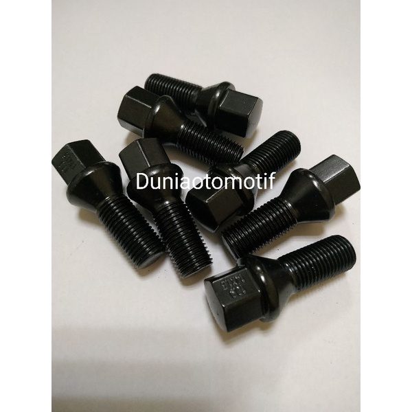 Jual Baut Roda Mercy Atau VW 14mm x 1.5 Hitam Panjang Ulir 2.8 Cm ...