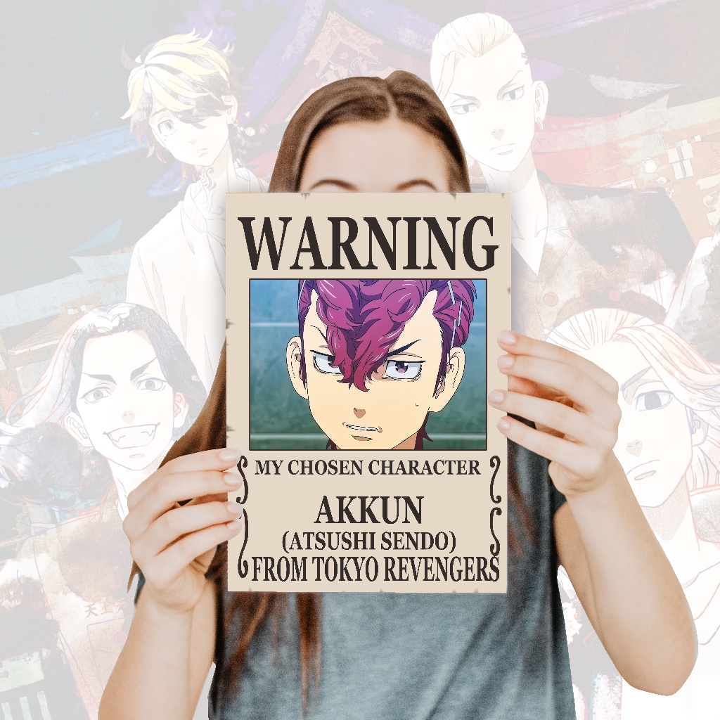 Jual Poster Tokyo Revengers Warning Anime Mikey Draken Takemichi Baji ...