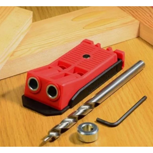 Jual Pocket Hole Jig WOODFOX SET HoleJig Kit Alat Pelubang Kayu Sekrup