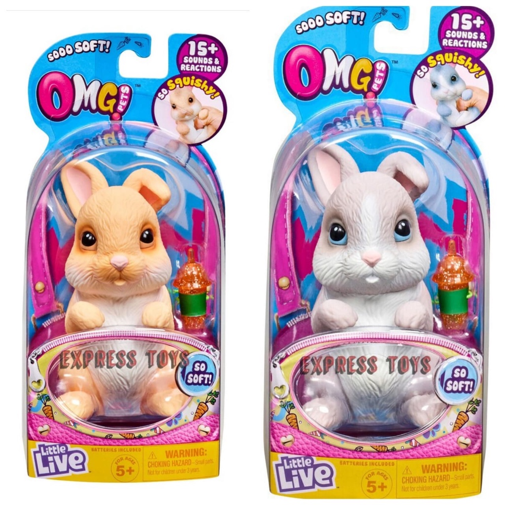 Jual Little Live OMG Pets Soft Squishy Tan Baby Bunny Interactive