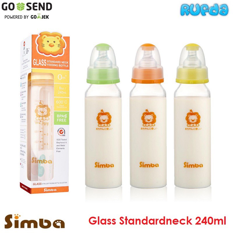 Jual Simba Glass 240ml StandardNeck Baby Bottle Botol Susu Bayi Kaca ...