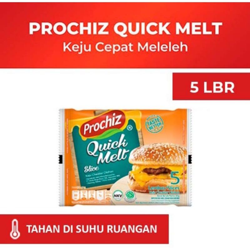 Jual Prochiz Quick Melt Slices 5 L | Keju Leleh Lembaran | Keju Prochiz ...