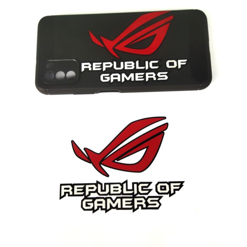 Jual stiker hp ROG cutting, bisa di hp,kaca,tembok,body motor dll ...