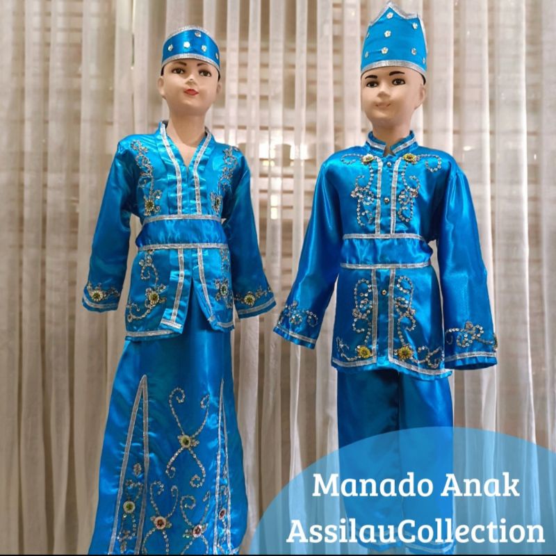 Jual baju adat tradisional manado anak TK.SD.SMP//pakaian adat