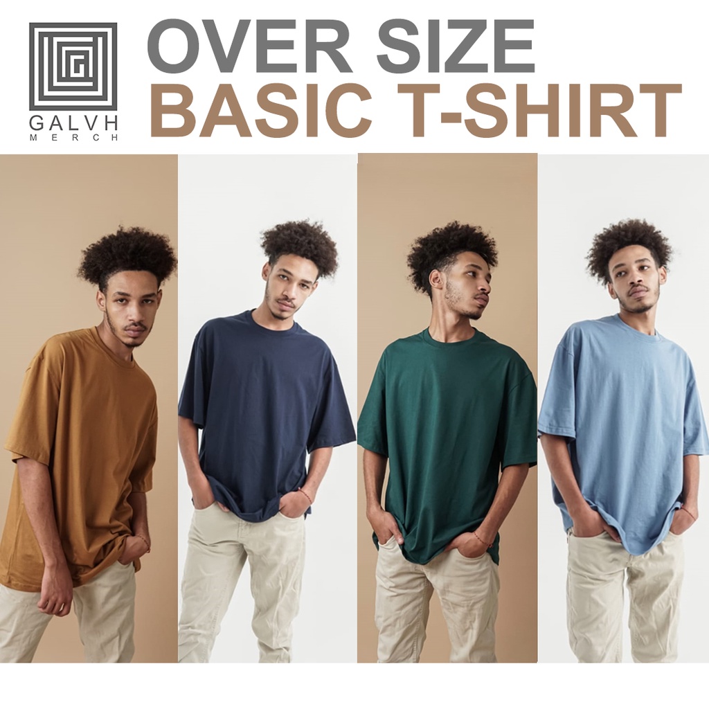 Jual KAOS POLOS OVERSIZE PREMIUM | KAOS POLOS 30S BERGARANSI | KAOS