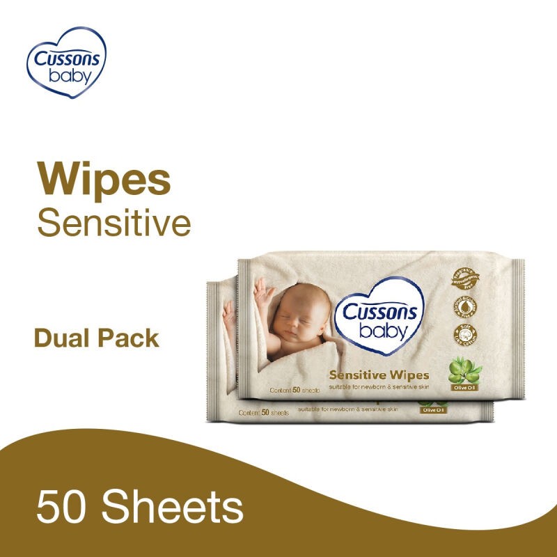Jual Cussons Baby Wipes Sensitives Olive oil (BUY 1 GET 1) Shopee