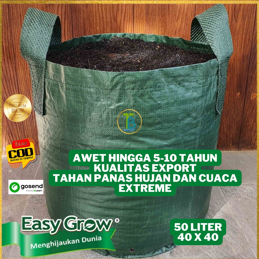 Jual Planter Bag Easy Grow Liter Pot Tanaman Planterbag Easygrow Ukuran X Shopee