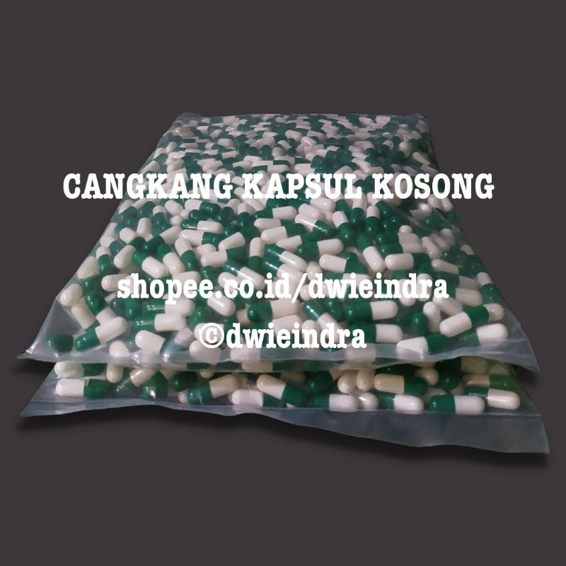 Jual KAPSUL KOSONG WARNA HIJAU PUTIH UKURAN 3 SIZE | Shopee Indonesia