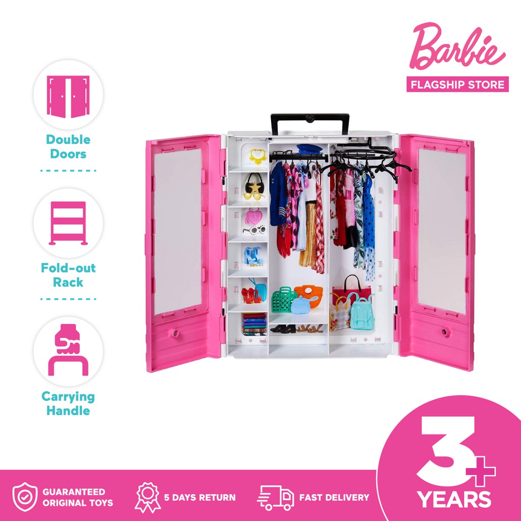 Jual Barbie Fashionistas Ultimate Closet Accessory Portable Mainan