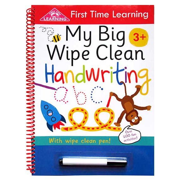 Jual First Time Learning My Big Wipe Clean HANDWRITING with wipe clean ...