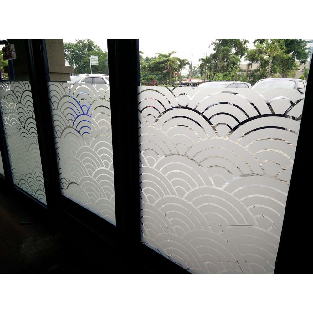 Jual STIKER KACA SANDBLAST MOTIF CUSTOM PO GLASS STICKER WALLSTICKER