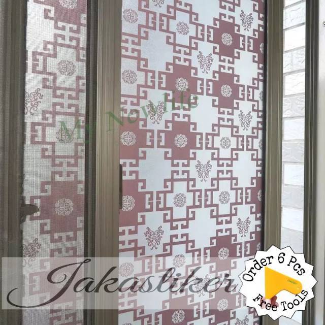 Jual Sticker/stiker kaca/kaca film/sandblast/motif bidara chinesse ...