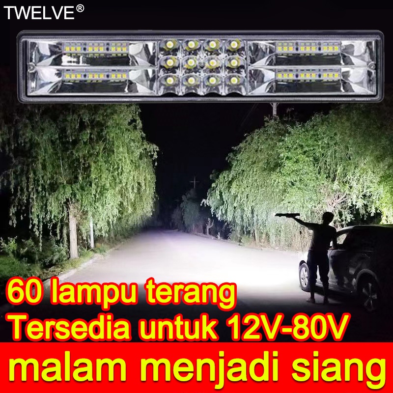 Jual Lampu Led Bar 60LED 29cm 12-80v 380w Untuk Truk Atv Off Road Mobil ...