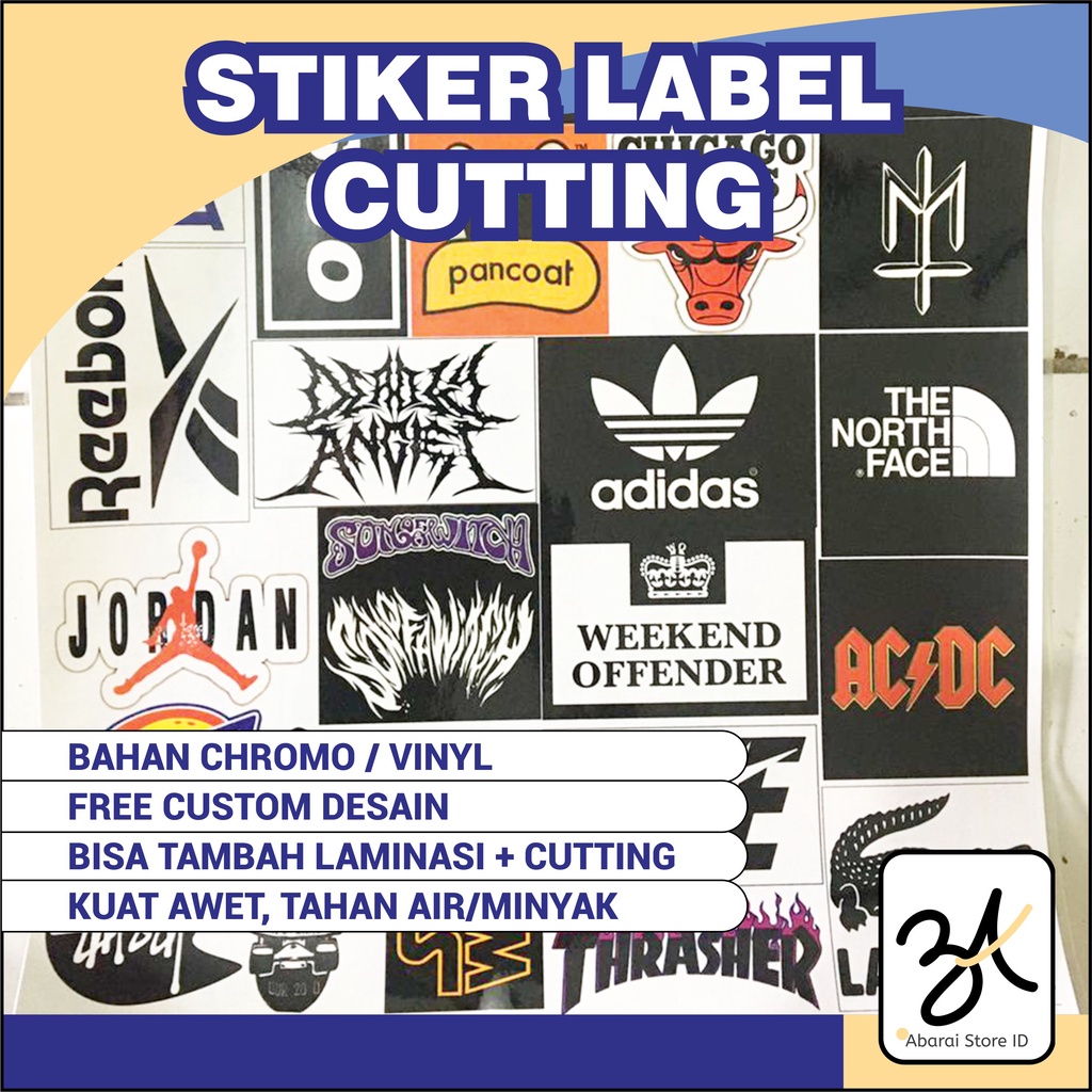 Jual Cetak Sticker Chromo Vinyl Plus Kiss Cut Bentuk Bulat A3 Stiker