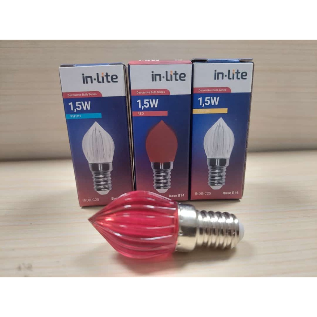 Jual Bohlam LED IN LITE Lampu Dekorasi INLITE TIPE CANDLE 1.5W E14 INDB ...