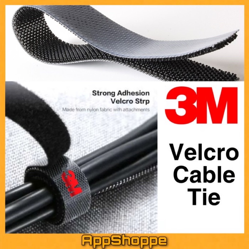 10-Pack Velcro Brand Cable Ties - Reusable Cord Organizer Wraps, 7-Inch Black Die-Cut Straps (Made In USA)