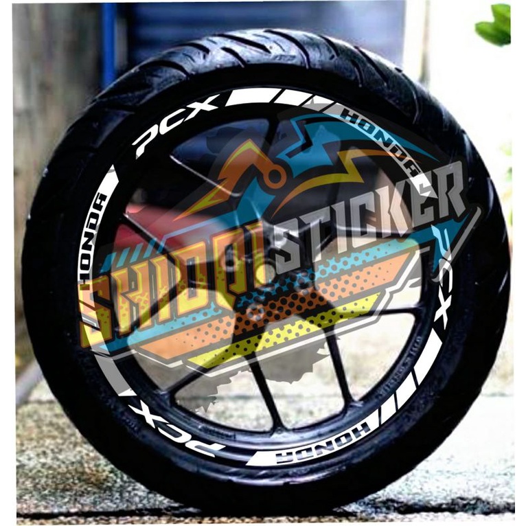 Jual Stiker Pcx Sticker Velk Sticker Velg Motor Honda Pcx Otomotif Lis Velk List