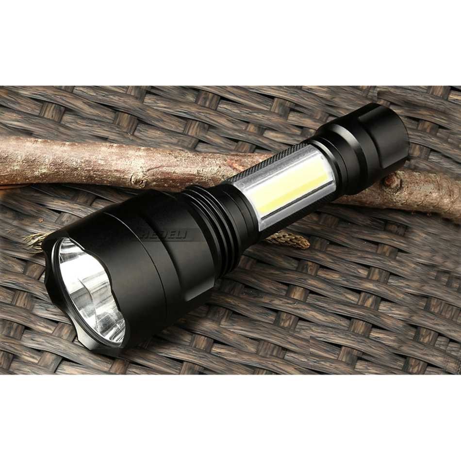 Jual Senter LED Torch Multifungsi Cree XM-L T6 + COB 3800 Lumens ...