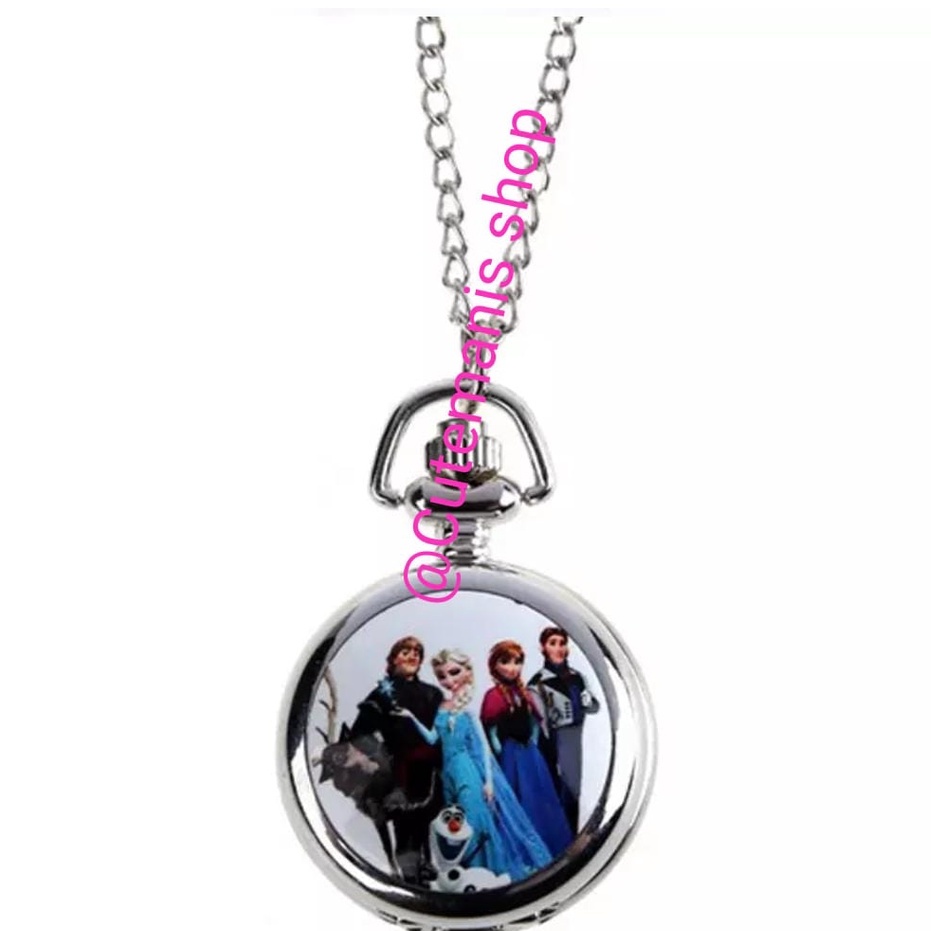 Jual Jam Saku / Kalung Quartz Klasik Desain Karakter Elsa Frozen Termurahhh Shopee Indonesia