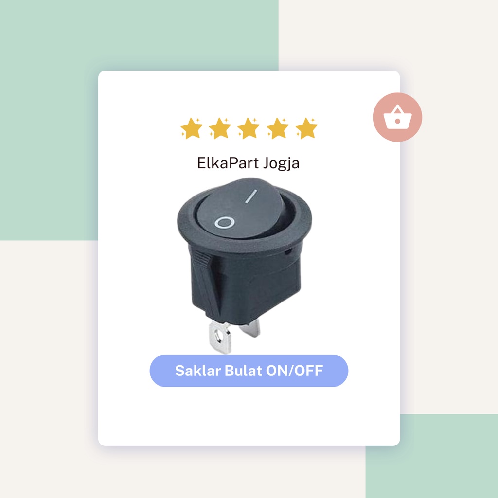Jual SAKLAR BULAT Switch ON OFF 6A 250V 2 kaki 10A 125V | Shopee Indonesia