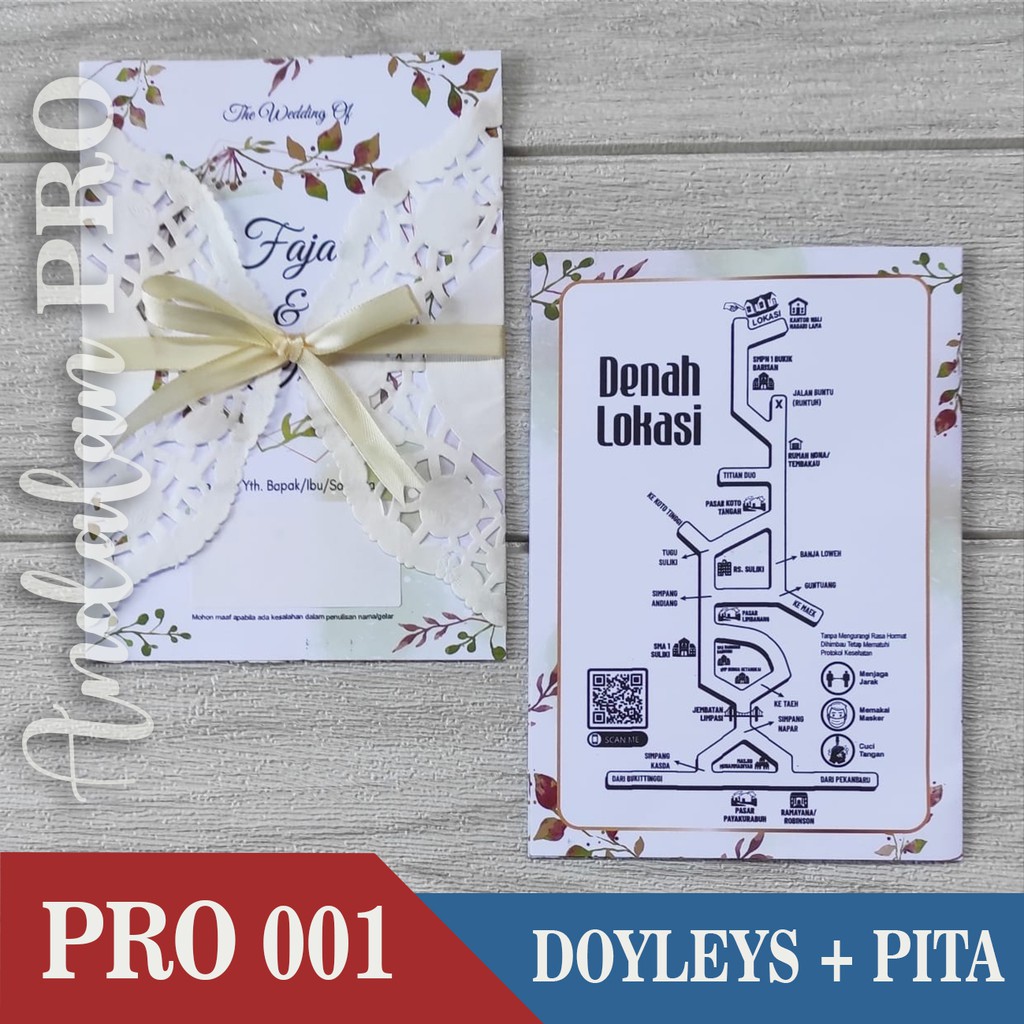 Jual Pro Varian Doyleys Pita Cetak Undangan Pernikahan Rustic Vintage Tebal Dan Murah