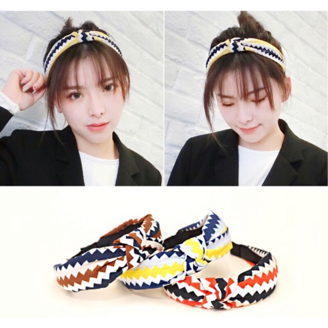 Jual (Kode 4160) Headband Korea Style Bando Motif Bandana Polos