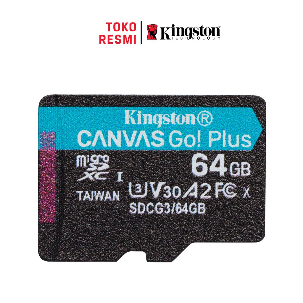 Kingston Canvas Go! Plus Class 10 microSD Card 64GB (SDCG3/64GBSP)