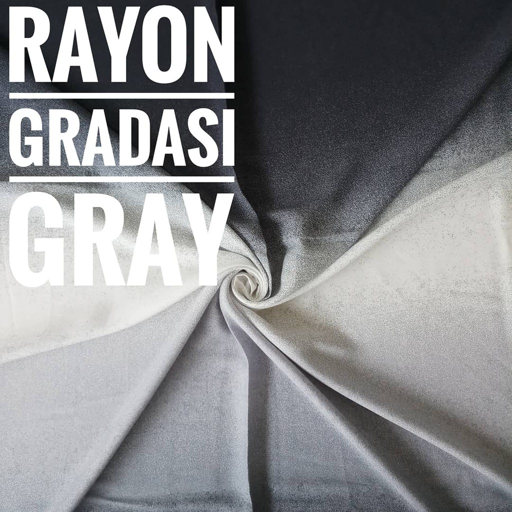 Jual LAST STOCK Kain Meteran Rayon Gradasi Gray (0.5M) | Shopee Indonesia