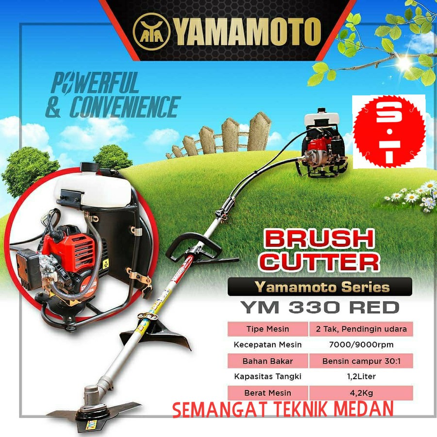 Jual YM330 MESIN POTONG BABAT PANGKAS RUMPUT GRASS CUTTER YAMAMOTO YM ...