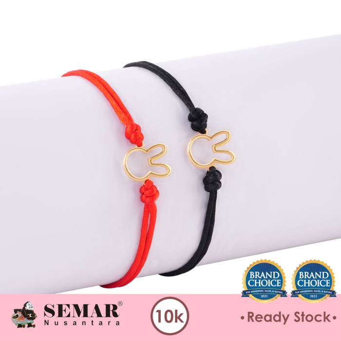 Jual Gelang Tali Emas Rabbit Gold 10K Semar Nusantara | Shopee Indonesia