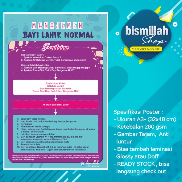 Jual Poster Kebidanan Manajemen Bayi Lahir Normal | Shopee Indonesia