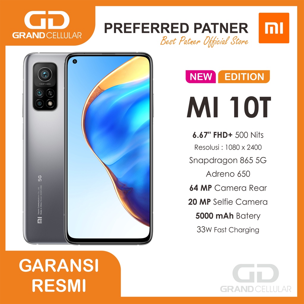 Jual Xiaomi MI 10T 8GB RAM 128GB ROM Garansi Resmi | Shopee Indonesia
