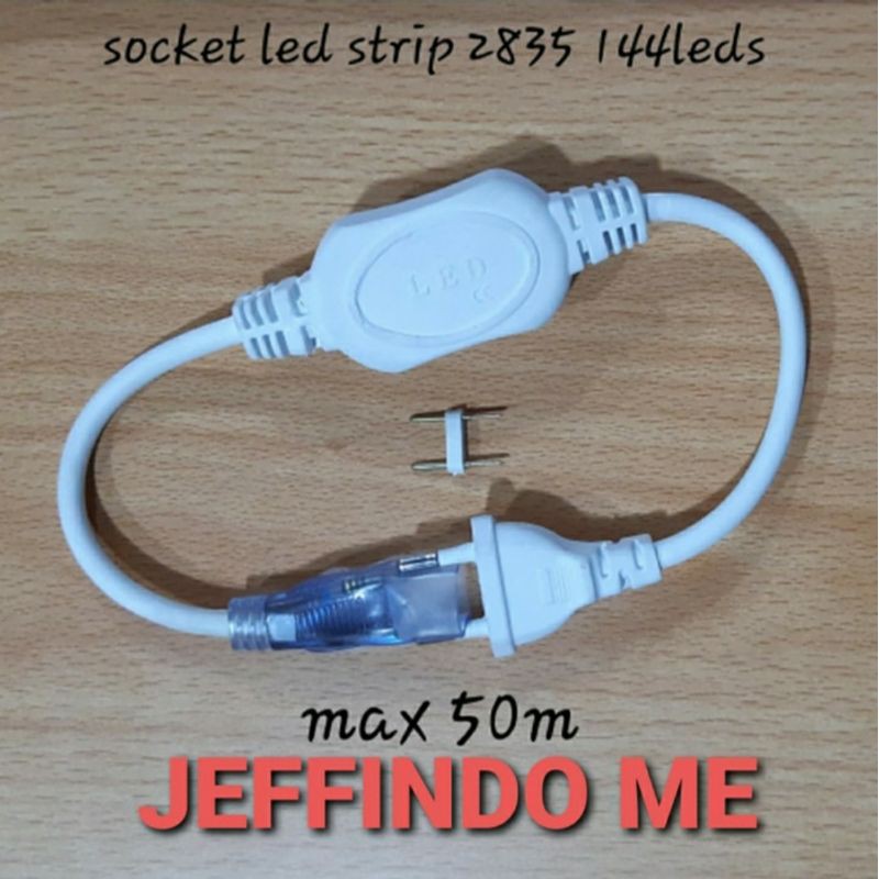 Jual SOCKET LED STRIP SELANG 2835 SOKET COLOKAN 2 JALUR 220V ANTI ...