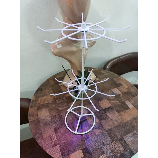 Jual Display matahari 2 susun kaki bulat,rack putar gantungan ...