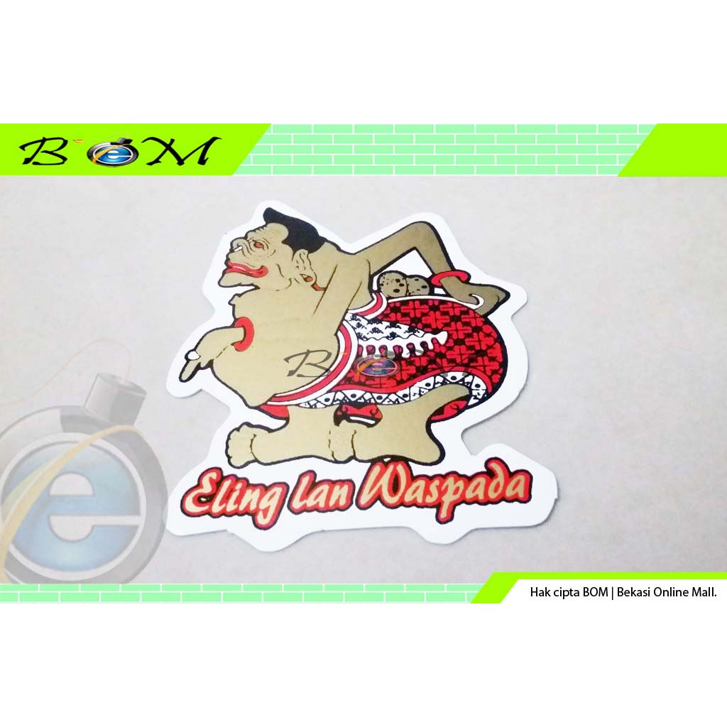 Jual sticker stiker gambar karakter wayang kulit semar eling lan ...