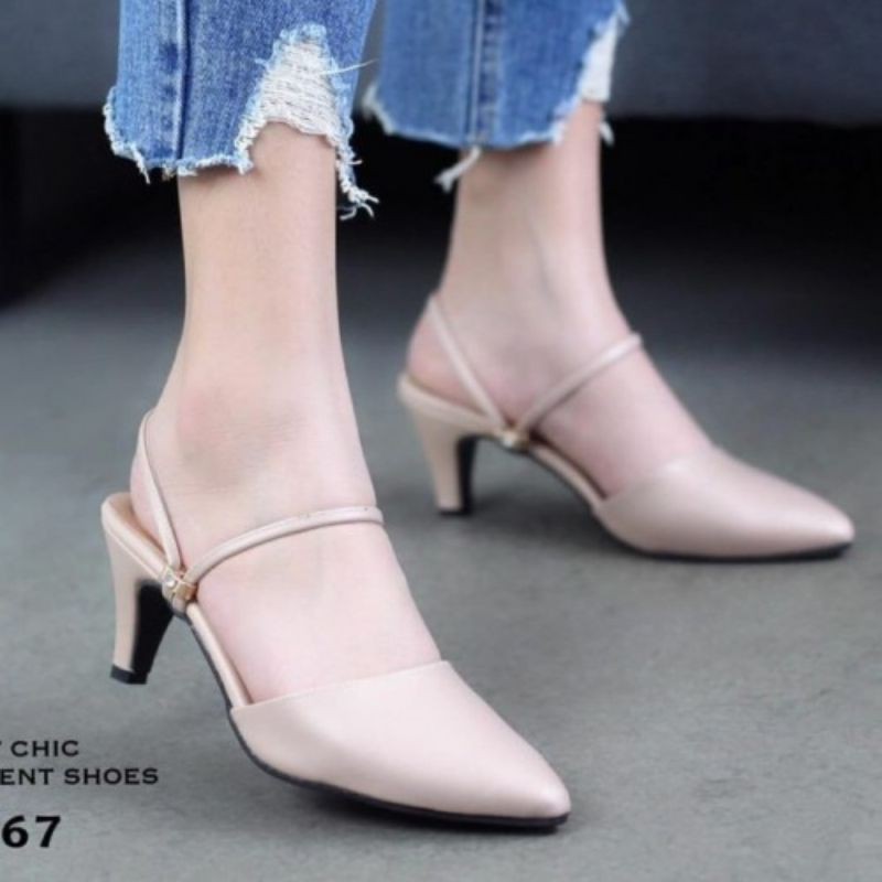 Jual Sepatu High Heels Hitam Mocca Sepatu heels Sepatu Wanita